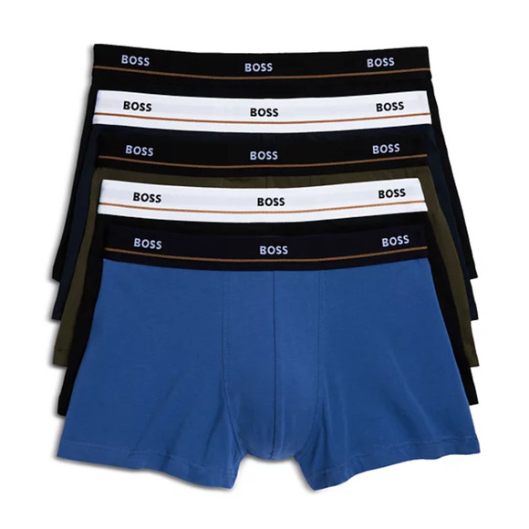 Boss Men Essential Regular Fit Trunks Pack of 5 Multi Size L - Picture 1 of 2